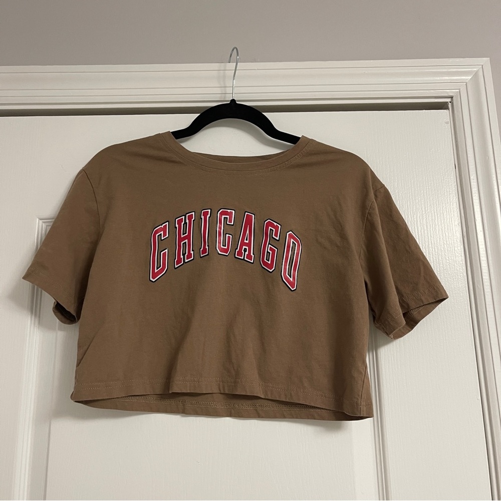 Chicago brown crop top